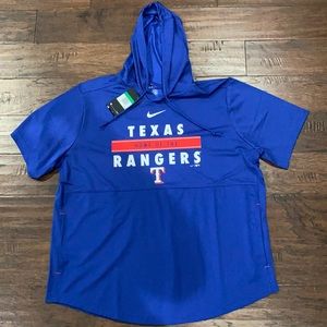 Brand New Texas Rangers Short Sleeve Hoodie